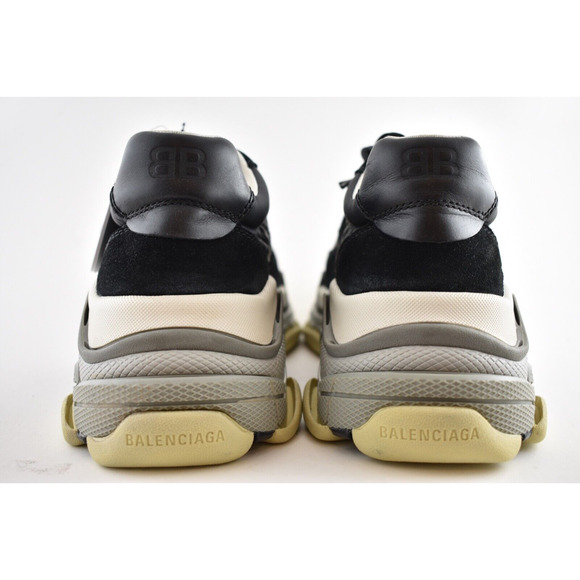 Balenciaga Triple S Mens V2 Black Burgundy Nylon Speed Trainer Sneaker 45 US 12 - Picture 8 of 9